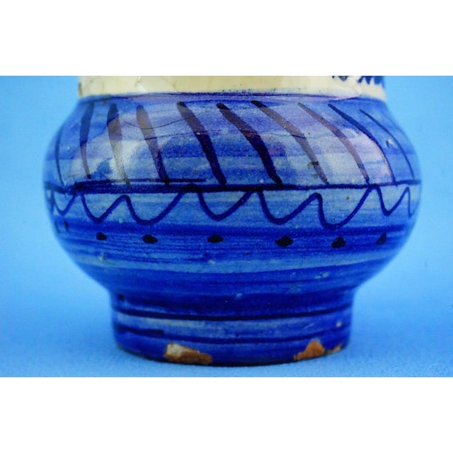 17th Century Albarello Pharmacy Jar in Ligurian Ceramic, Italy For Sale - Image 16 of 18
