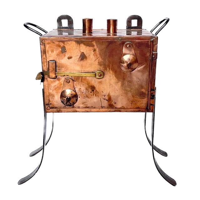 Antique French copper smith's miniature oven. No maker's marks