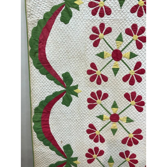 Textile Mid 19th Century Early Appliqué Quilt For Sale - Image 7 of 9