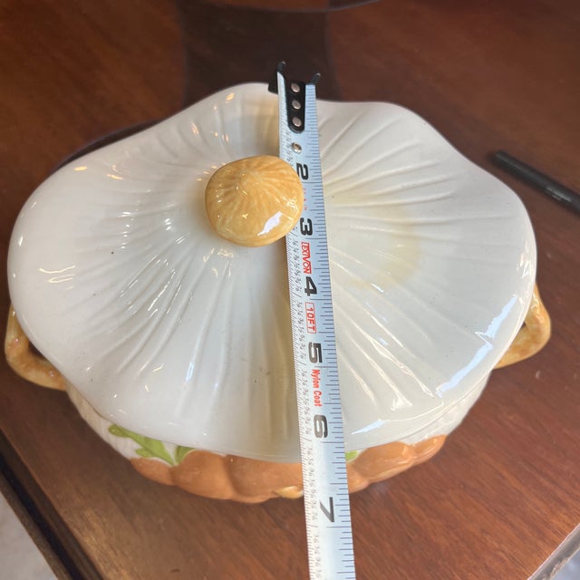 Country Core Vintage Ceramic Mushroom Tureen With Lid For Sale - Image 9 of 10