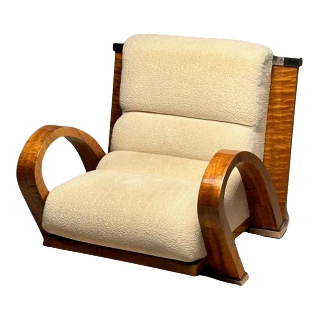 Art Deco Lounge / Accent Chair, James Rosen for Pace, Macassar Ebony, Labeled For Sale