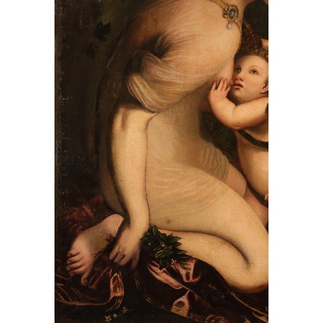 Camillo Boccaccino, Nude, Venus Cupid Boccaccino, 17th Century, Oil Painting on Canvas, Framed For Sale - Image 10 of 16