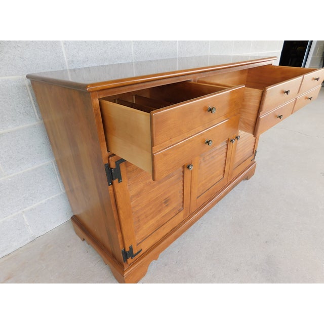 Ethan Allen Heirloom Nutmeg Credenza Buffet 10-6017 For Sale - Image 15 of 18