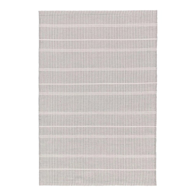 Bunny Williams for Dash & Albert Samson Grey Indoor/Outdoor Rug, 7' 6" x 9' 6" For Sale