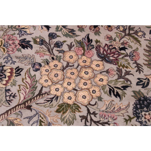 Shabby Chic 1990's Botanical Nagi Pak-Persian Gray/Gray Wool Rug - 9'1'' X 12'5'' For Sale In New York - Image 6 of 9