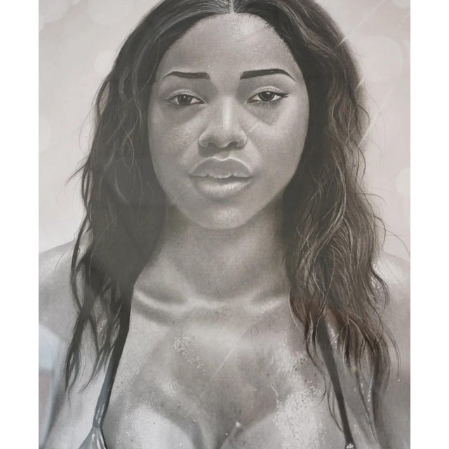 A hyperrealistic graphite portrait of a woman - fragile grace, endurance and quiet hope. Original one-of-a-kind...