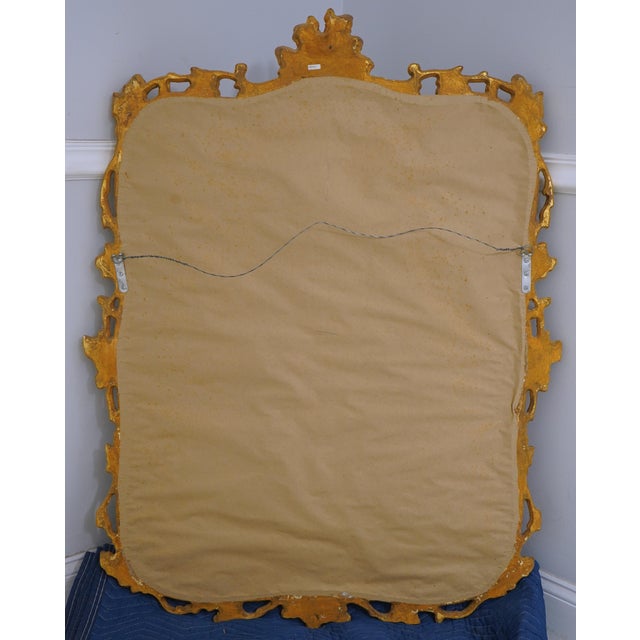 Italian Gold Giltwood Ornate Frame Mirror For Sale - Image 11 of 11