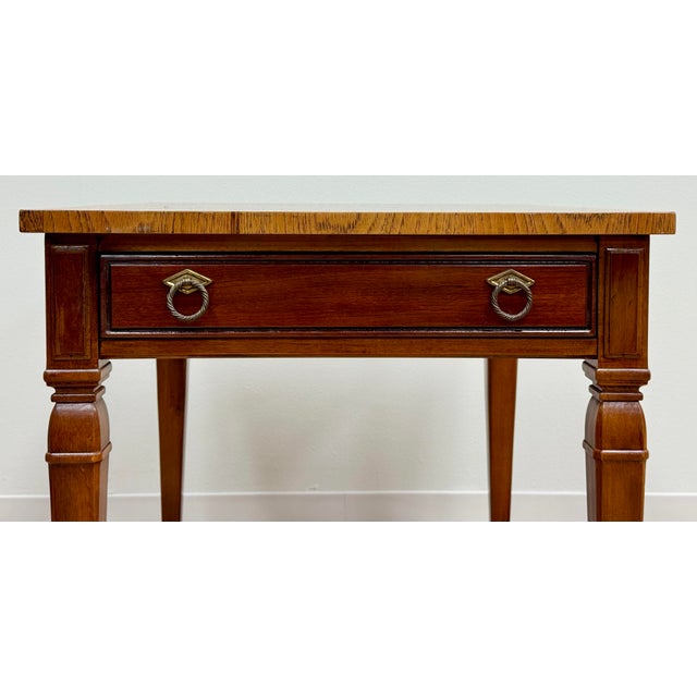 Vintage Drexel Furniture Solid Wood Side Table For Sale - Image 10 of 13