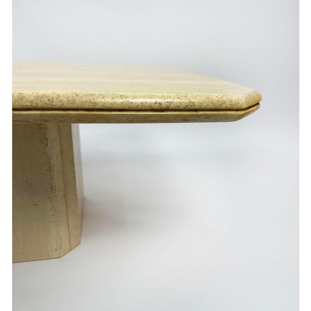 Vintage Coffee Table in Travertin, 1970s For Sale - Image 4 of 7