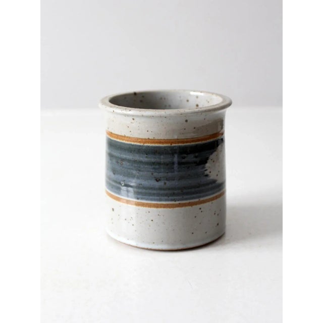 Beige Vintage Studio Pottery Cachepot For Sale - Image 8 of 9