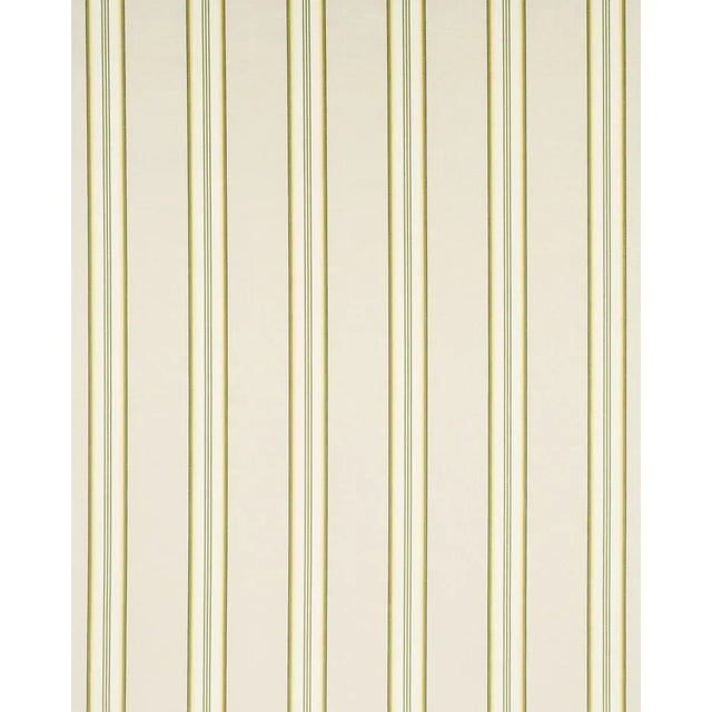 Woven in Italy, this handsome large-scale multiwidth stripe is accentuated by a delicate moiré effect. A wonderful...