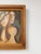 Beige Brutalist Figurative Oil Painting Signed Simon 1970 Postmodern Figures Art For Sale - Image 8 of 9
