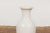 Vintage White Curved Body & Flared Neck Vase For Sale - Image 4 of 12