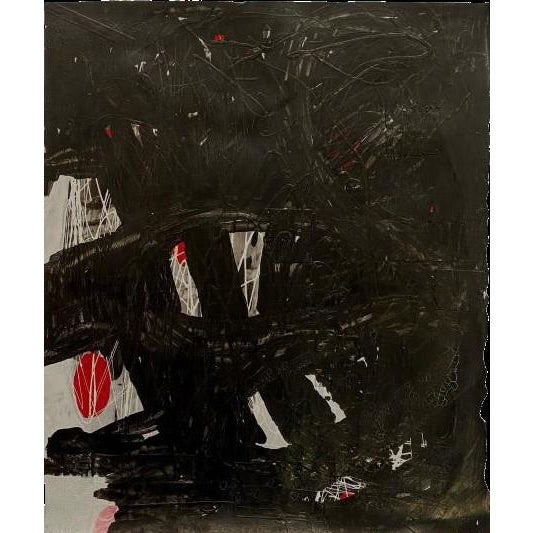 "The Roads I See #4" Abstract Painting on Paper by Ben Junta For Sale
