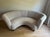Danish Curved Banana Sofa in Cream Alpaca Upholstery, 1950s For Sale - Image 4 of 9