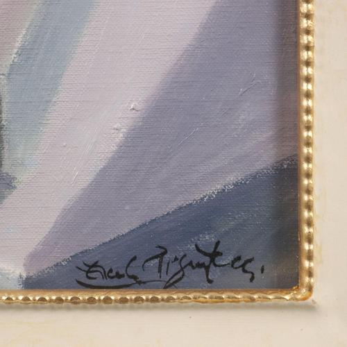 Ercole Pignatelli, Woman at the Window, Oil on Canvas For Sale - Image 7 of 12