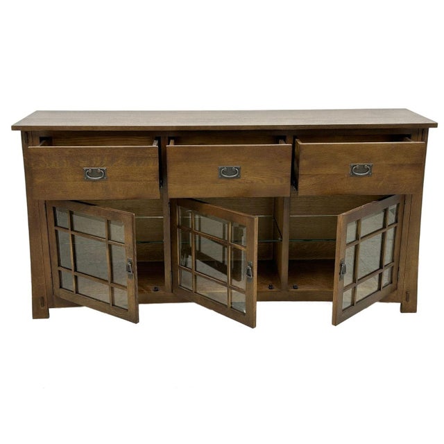 Craftsman Style Quarter Sawn Oak Sideboard - 72" - Micheal Cherry For Sale In Chicago - Image 6 of 14