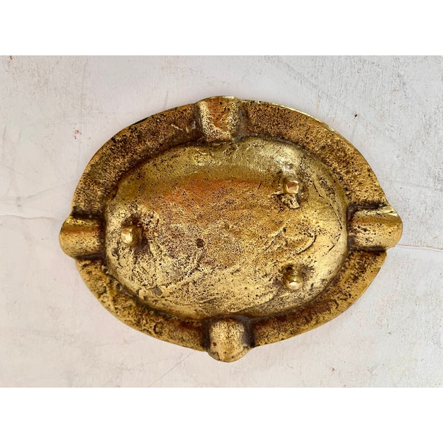 Mid-Century Brass Bird Design Ashtray For Sale - Image 4 of 7