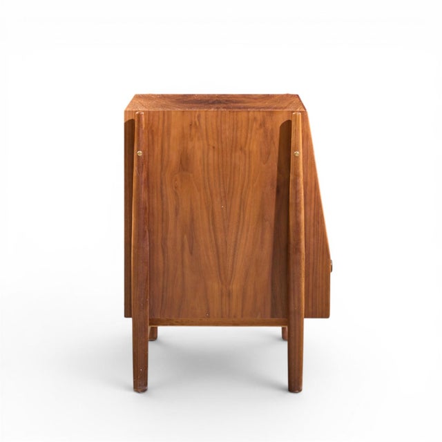 Drexel Declaration Kipp Stewart for Drexel Declaration Mid Century Walnut Floating Nightstand For Sale - Image 4 of 11