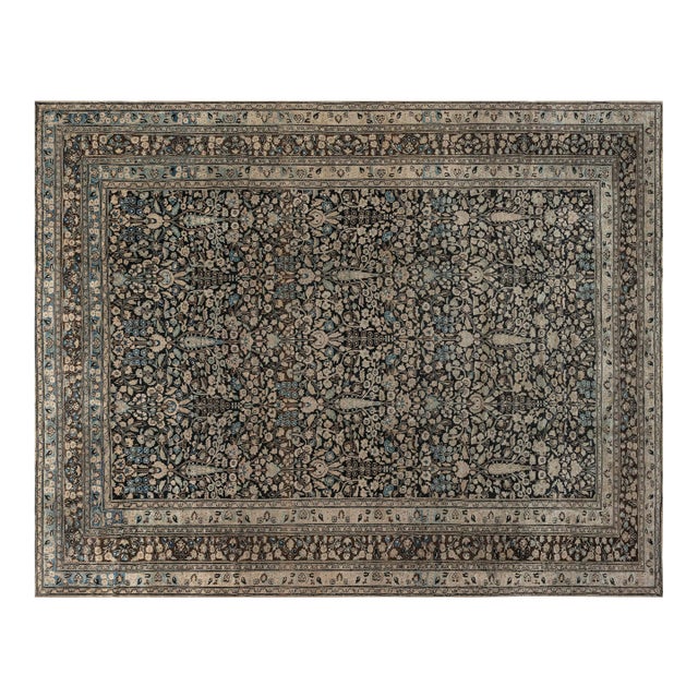 Authentic 19th Century Persian Meshad Carpet For Sale