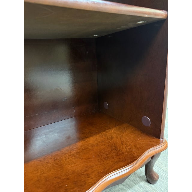 Brown Vintage Queen Anne Style Mahogany Bookshelf Bookcase For Sale - Image 8 of 10