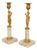 Pair of Candleholders with Karyatids, Bronze & Marble, Berlin Early 19th Century For Sale