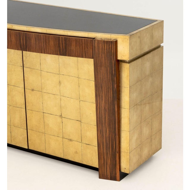 Mid 20th Century Modern Gilt Lacquered and Ebony Sideboard For Sale - Image 5 of 8