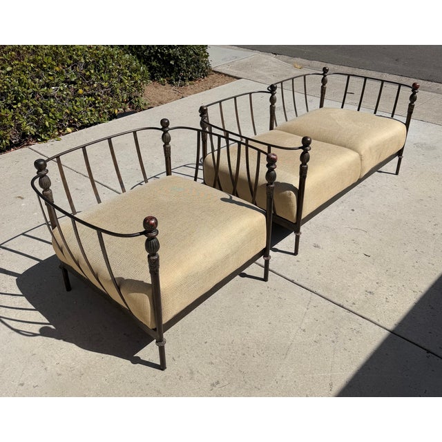 Vintage Michael Taylor Montecito Style Lounge Chair & Loveseat Set For Sale - Image 9 of 18