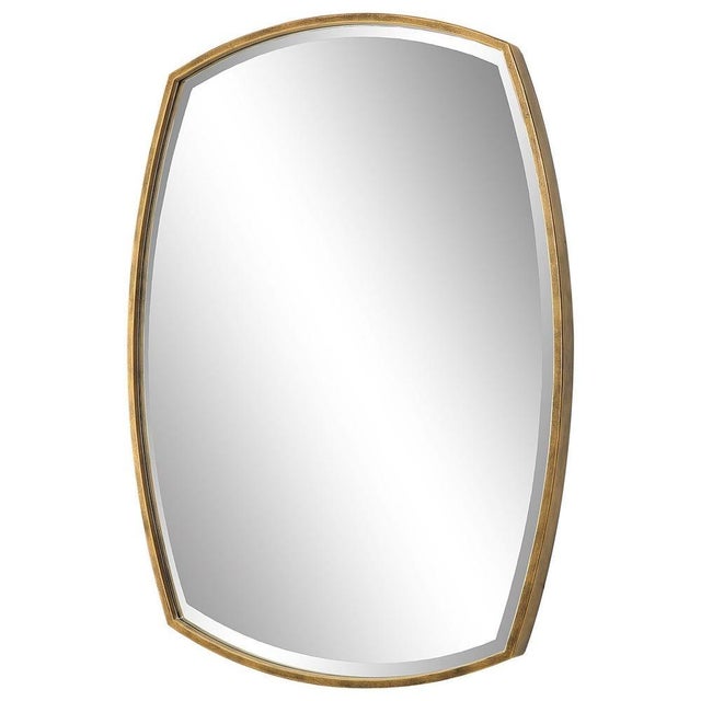 Metal Great Shape Mirror For Sale - Image 7 of 7