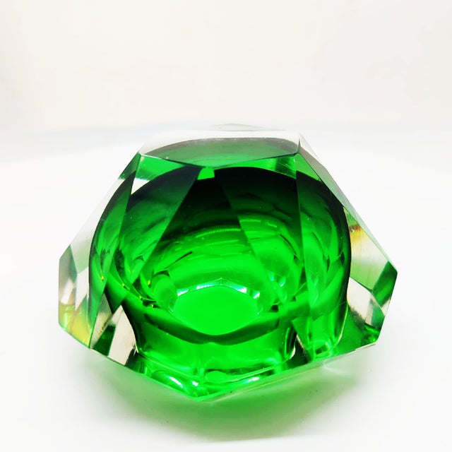 Green Ashtray in Murano Glass attributed to Flavio Poli for Seguso, Italy, 1960s For Sale - Image 7 of 8