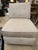 Armless Lounge Chair made by Rene Cazares in a Cream colored Chenille fabric