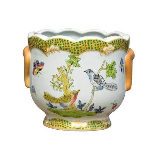 2020s Chinoiserie Bird Cachepot For Sale - Image 5 of 5