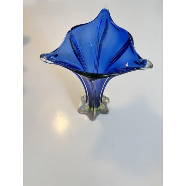 Submerged Blown Blue Murano Glass Vase from Made Murano Glass, 1960s, in Very Good conditions. Designed 1960 to 1969 I...