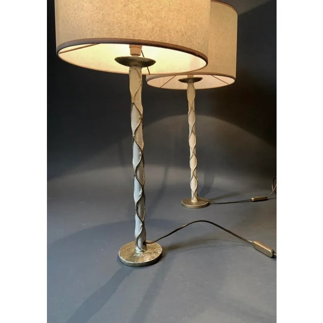 Mid-Century Modern French Table Lamp, Set of 2 For Sale - Image 3 of 11