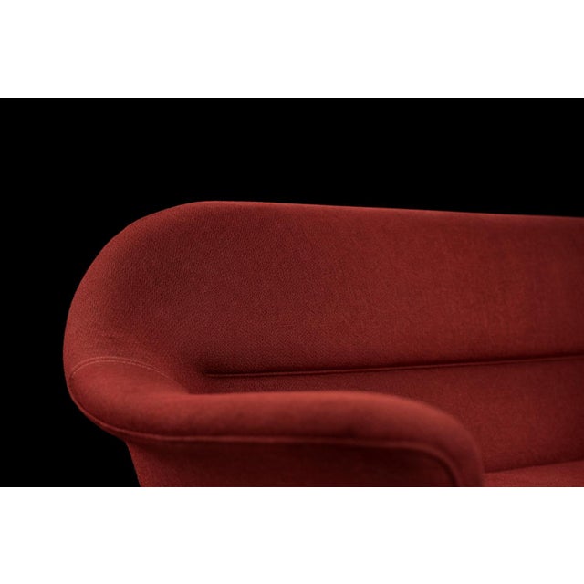 Wood Mid-Century Modern Scandinavian Red 3-Seater Sofa from Bröderna Anderssons, 1950s For Sale - Image 7 of 18