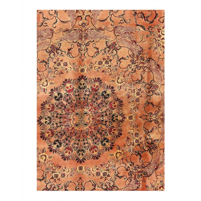 Traditional Pasargad DC Persian Qum Design Rug For Sale - Image 3 of 4