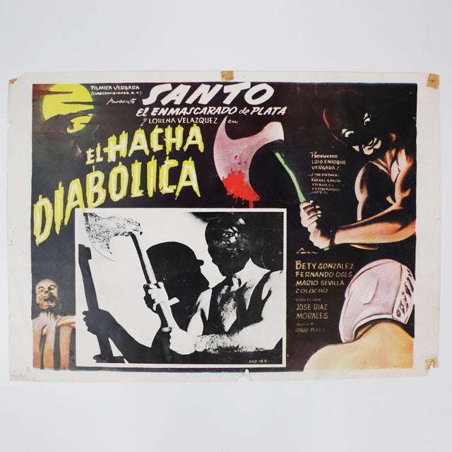 1950s Fantastic Collection of 8 Original and Rare Mexican Wrestling Movie Posters For Sale - Image 6 of 10