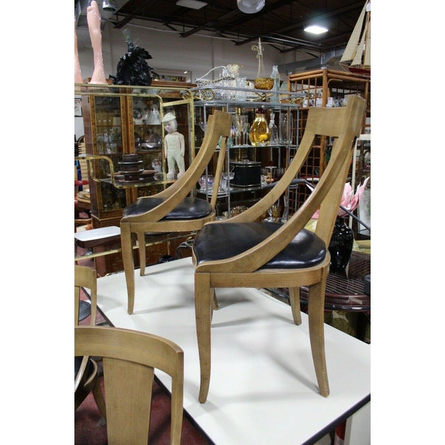 Wood Mid-Century Modern Wormley Dunbar Style Spoon Back Dining Chairs - Set of 4 For Sale - Image 7 of 13
