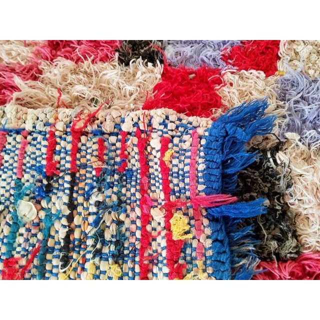 Vintage Multicolored Boucherouite Berber Rug, 1980s For Sale - Image 4 of 9