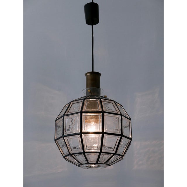 Large Mid-Century Modern Pendant Lamp by Glashütte Limburg, Germany, 1960s For Sale - Image 9 of 18