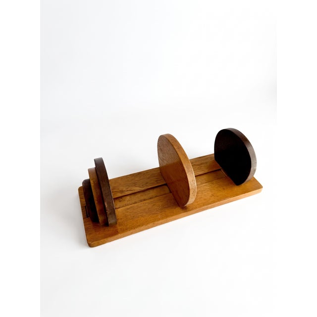 Vintage French Art Deco Wooden Bookend, 1930s For Sale - Image 9 of 9