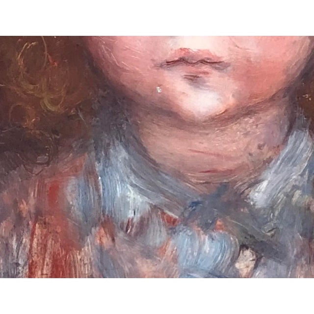 Lucien Moretti, Fillette aux boucles rousse, Oil on Canvas, Framed For Sale - Image 5 of 10