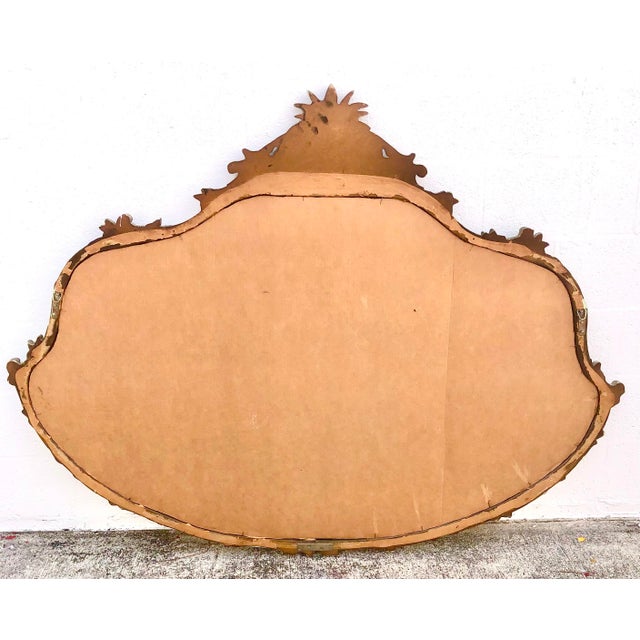 Large Early 20th Century Ornate Gold Rococo Mirror For Sale - Image 9 of 13