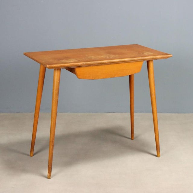 Vintage Beech Wood Desk, 1950s For Sale - Image 9 of 9