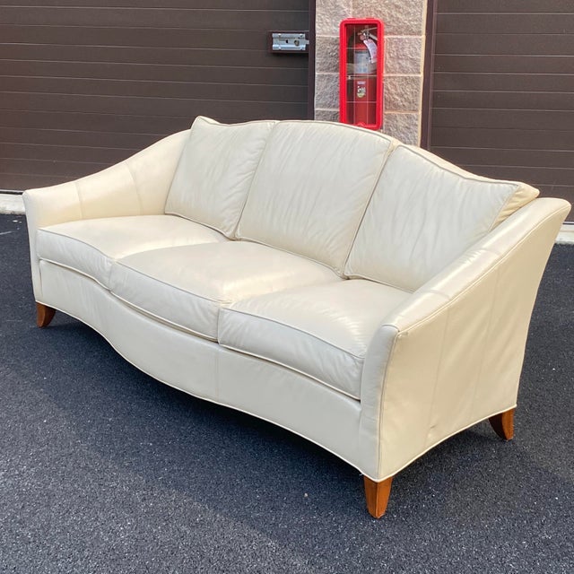 Ethan Allen Leather Sofa Chairish