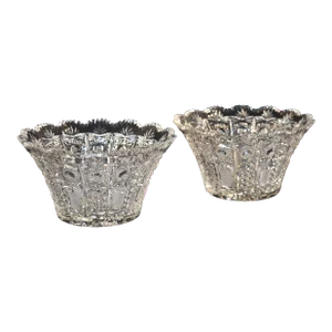 Pair of Cut Glass Serving Bowls From England