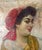 A beautifully executed 19th century oil on canvas portrait depicting a young Italian peasant girl dressed in traditional...