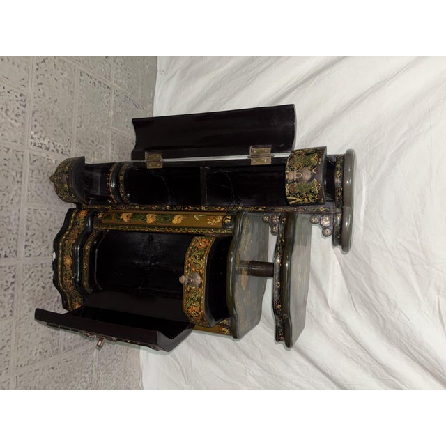 Chinese Lacquered Wood Cabinet, 1920 For Sale - Image 9 of 16