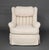 Modern Modern Beige Upholstered Lounge Chair and Ottoman For Sale - Image 3 of 9