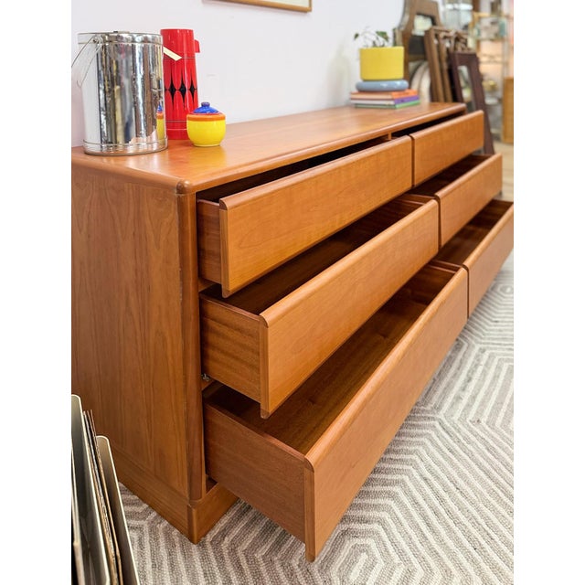1970s Mid Century Modern Teak Dresser by Mobican, Danish Teak, Made in Denmark Console For Sale - Image 9 of 15